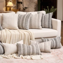 1 chiếc vỏ gối trang trí vuông sang trọng, chất liệu vải boucle, thích hợp cho ghế sofa, phòng khách, phòng ngủ, nhà nông thôn, cũng có thể dùng làm quà tặng, không kèm ruột gối. - màu be lạc đà - Xem 9