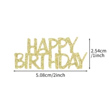 生日快乐彩纸屑，闪亮生日餐桌装饰彩纸屑，生日派对DIY手工派对用品 - 彩色 - 查看 5