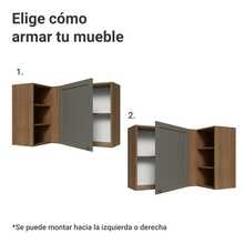 Alacena Gabinete Superior De Esquina Cocina Madesa Vik MG - Marrón y Gris - Ver 4