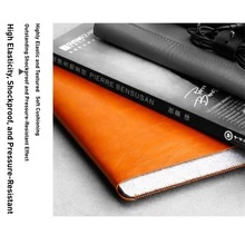 FIORIA Portable Protection, Laptop Bag. Slim Design, Lightweight And Comfortable, Only About 2.8mm Thick. Made With Premium Microfiber Fabric (Microfiber Reinforced Polyurethane Leather), Smooth To The Touch, Waterproof, Leak-Proof, Wear-Resistant, Age-Resistant, Wrinkle-Free, And Deformation-Resistant. The Integrated Flip-Top Can Also Be Used As A Temporary Mouse Pad. - Rose Gold - View 4