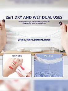 50Pcs Disposable & Reusable Kitchen Cleaning Cloth Roll, Absorbent Oil-Water Separation Wipes, Lint-Free Dry & Wet Dual-Use Towels For Dishes Countertops Picnic BBQ, Quick-Dry Multi-Purpose Cleaning Wipes - 50pc 懶人抹布 - 查看 9