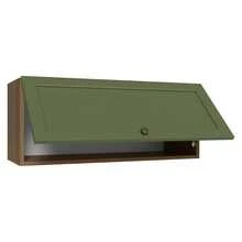 Gabinete Superior de Cocina Madesa Vik 80cm 1 Puerta MV - Marrón y Verde - Ver 7