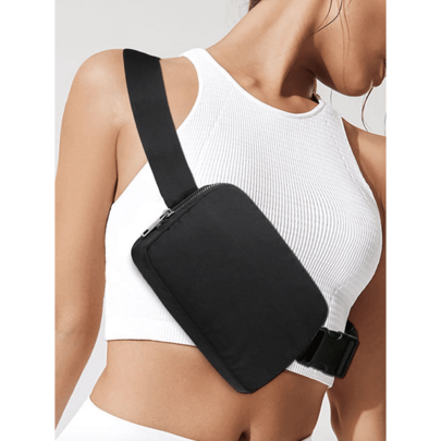 Sports Waist Pack/Crossbody Bag, Suitable For Running, Hiking, Cycling, Fitness And Other Sports, Fashion Casual Minimalist, Unisex, Suitable For Students. Mini Waist Pack With Adjustable Shoulder Strap, Unisex, One Shoulder Crossbody Bag, Suitable For Outdoor Sports, Running, Travel, Black, College Style Waist Pack, Suitable For The First Day Of School.