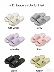 Soft Bottom Summer Bathroom Slippers, Breathable Hollow Couple House Slippers, Massage EVA Hotel Slippers For Men And Women - Multicolor - View 8