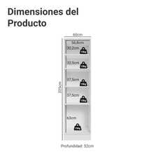 Alacena Armario Despensero Madesa Vik 60cm 3 Puertas BV 2 - Blanco y Verde - Ver 2