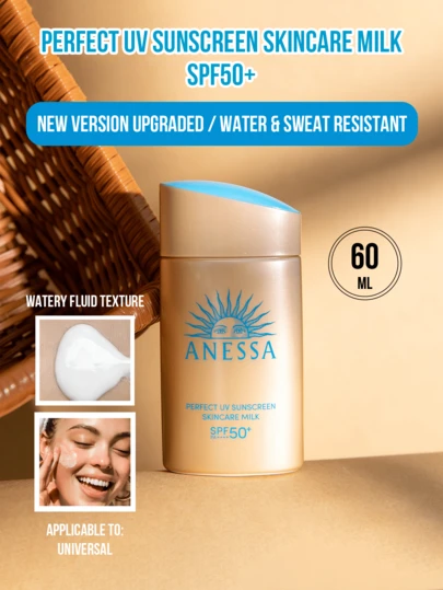 Shiseido ANESSA Perfect UV Sunscreen Skincare Milk, Full-size 60ml/ Mini-size 12ml, High Protection Against Sunburn & Aging, Ultra Refreshing & Watery Lightweight Formula, Water & Sweat Resistant, Fast-Absorbing Non-Grea, fors, for Women, for Suit, for S片, for Suit, forsable, fors Women, forsable, forsable, for Sduable, for Suncable, for Socable, for Socables, for S片, Type, Type, for SGrea, for）, Type, SType, SType,Sform, forSt, for S片, STypeers, for SType, SType, SType,G 但是G 點, STypeers, for S片,G 但是G更長） Outdoor Sports,Beauty Sunscreen, Best Gift for Her, Mother's Day, Birthday