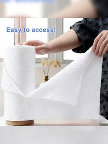 50Pcs Disposable & Reusable Kitchen Cleaning Cloth Roll, Absorbent Oil-Water Separation Wipes, Lint-Free Dry & Wet Dual-Use Towels For Dishes Countertops Picnic BBQ, Quick-Dry Multi-Purpose Cleaning Wipes - 50pc 懶人抹布 - 查看 6