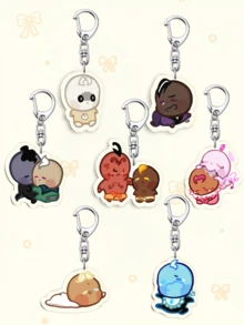 1个动漫亚克力宝贝系列饼干跑酷/饼干王国亚克力钥匙扣，动漫图案，角色造型，可作包包配饰、趣味饰品和粉丝礼物。非常适合送给男朋友、女朋友、家人、老师，也可作为派对礼物和饼干罐主题手机装饰。 - 彩色 - 查看 10