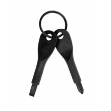 2 Portable Screwdriver And Slotted Screwdriver Keyring Set - Camping Accessories Versatile Mini Pocket Repair Tool Gadget Car Accessories Bag Charm School Cute Goth Y2k Christmas Gift Ideas Bag Lanyards With Id Holder Car Accessories Bag Charms - màu đen - Xem 6
