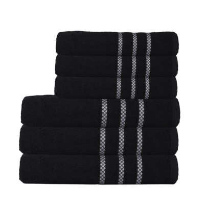 KIT 6 Toalhas CRISTAL - (3 banho + 3 rosto) 100% ALGODÃO - Linha Cristal - Maya Store