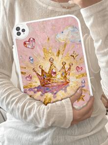 1 件装心形皇冠极简插画风格防震平板电脑保护套，适用于 Galaxy Tab A7 LITE、iPad Pro 11 英寸（2021 款）、iPad 第十代 - 彩色 - 查看 3