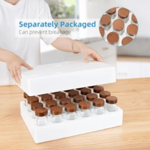 24 Spice Containers With Funnel, Plastic Spice Bottles, Spice Jars With Labels, Spice Containers For Spice Racks, Drawers And Cabinets Spice Jars For Spice, Herbs And Seasoning Powders, Indoor/Outdoor Use - BBQ Accessories, Camping Essentials, Outdoor Wedding Party Birthday Christmas Gifts Bamboo/Wood/Glass Spice Jar Set Collapsible Funnel, Spice Storage Bottle, Christmas Party Supplies, Family Dinner - Trong sáng - Xem 8