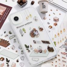 1张卡通迷你场景3D风景贴纸 DIY微缩房屋场景分层拼贴剪贴簿可爱礼物 圣诞节、生日（包装可能因批次而异） - 六邊形 - 查看 4