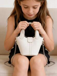 Girls' Fashion Handbag, New Simple Small Bag, PU Leather Personalized Small Bag, Holiday Gift, Crossbody Bag - Multicolor - View 8