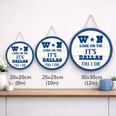 1pc Wall-Mounted Wooden Soccer Sign, Perfect Gift For Dallas Fans, Adds Modern Vibe To Your Space