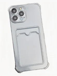 透明极简卡槽手机壳，兼容苹果设备；可放置银行卡和照片。 - 無色 - 查看 8