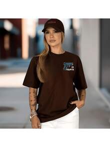 Camiseta Casual Oversized Glok Militar Tiro Esportivo Atirador - Marrom - Visão 5