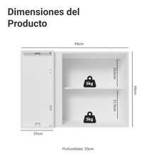 Alacena Gabinete Superior Cocina Madesa Vik 94cm BV - Blanco y Verde - Ver 2