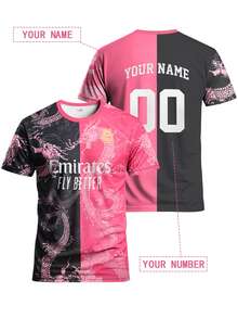 Customized La Liga Men's Football Jersey, Comfortable Round Neck Sports Sweatshirt, Suitable For Football Training, Casual Wear, And Gift - Rose Red - View 9