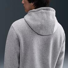 Nike Club 加絨套頭連帽針織保暖衛衣 男款 灰色 - 灰色 - 查看 4