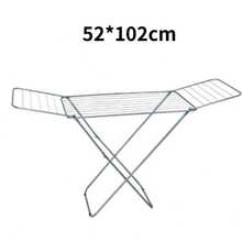 tendedero Plegable metálico, 20 Metros Espacio de tendido, Soporte para Tender Ropa, Patas Antideslizantes (Plateado, 52 x 102cm) - Blanco - Ver 7