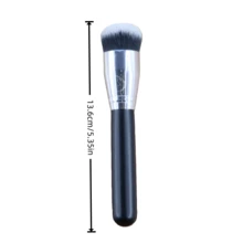 ZHENZITAI 1pc Powder Brush, Blush Brush, Contour Brush, Dense & Fluffy Bristles, Soft & Skin-Friendly, Picks Up Powder Evenly For Layered Application - Black - View 4