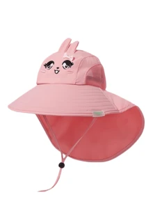儿童轻便透气遮阳帽，女童防紫外线沙滩帽，男童夏季遮阳帽，幼儿渔夫帽 - 1PC - 查看 4
