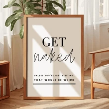 1pc Modern Wall Art Canvas Print - Funny Motivational Quote, Frameless, High Quality Glossy Poster - Available With Or Without Frame, Room Decor, Home Decor, College Dorm, Apartment, Hotel, Home, Living Room, Bedroom, Bathroom, Office Wall Decor Gift - Multicolor - View 2