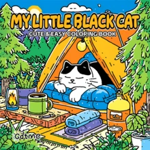 GDTME 我的小黑猫：成人及青少年趣味涂色书，简约大胆，是复活节、母亲节、父亲节、婚礼季和生日的完美礼物。可爱的图案有助于缓解压力，非常适合喜欢涂色的朋友和返校季的氛围（舒适区涂色书）。妈妈礼物、韩流、学校、涂色书、文具、复活节礼物、房间装饰、学习用品、办公用品、礼品、派对礼品袋填充物、玩具、2026毕业派对用品 - 可愛的小黑貓2 - 查看 5