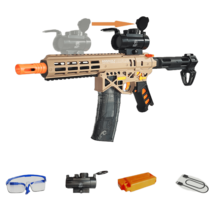 Gel Toy Blasters Automatic With Nylon Body 170 FPS & 70 Ft Range, Dual Mode Outdoor Shooting Activity, Ages 14+, Yellow - Khaki - View 5