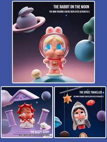 Bộ hộp bí ẩn POP MART CRYBABY Crying Moon, gồm 12 mẫu thông thường và 1 mẫu bí mật, tất cả đều lấy cảm hứng từ mặt trăng và không gian huyền ảo. Các mẫu bao gồm Ngôi sao nhảy múa, Trăng khuyết, Thỏ mặt trăng và Du khách vũ trụ. Mẫu bí mật là "Ngôi sao ước nguyện". Bộ sưu tập câu chuyện tinh tế này được thiết kế dành cho người hâm mộ CRYBABY, những người sưu tập hộp bí ẩn và những người yêu nghệ thuật, là món quà hoàn hảo cho sinh nhật và các ngày lễ. - Nhiều màu - Xem 9
