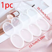 1pc Butterfly Shaped Resin Earring Mold With Holes, Suitable For DIY Pendant And Necklace Earring Making, And Round & Oval Silicone Keychain Mold - Clear - View 12