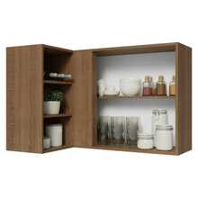 Alacena Gabinete Superior De Esquina Cocina Madesa Vik MV - Marrón y Verde - Ver 5