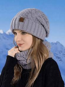 1/2pcs Unisex Autumn/Winter Warm Thermal Lined Beanie Hat, Versatile Knit Cap Suitable For Daily Wear, Hiking, Etc. - H - View 15