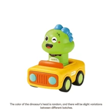 1辆卡通动物造型推拉玩具车，摩擦动力玩具车，适合1-3岁幼儿，恐龙造型玩具车，婴儿玩具，1-3岁男孩生日/圣诞节/万圣节礼物 - 彩色 - 查看 12