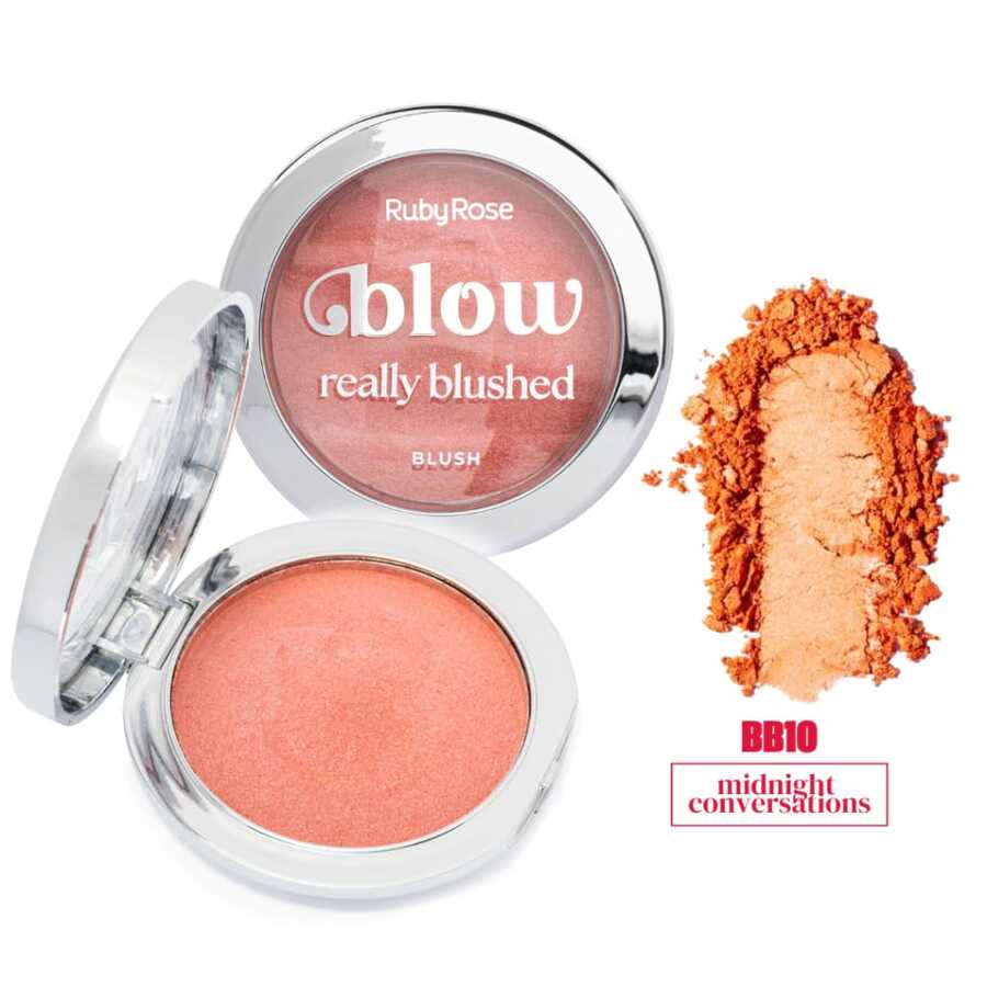 Introducing The Baked Compact Blush From The Blow By Ruby Rose Line, HBM12 - BB10 MIDNIGHT CONVERSATIONS - View 1