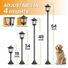 2pcs Hoodink Solar Powered Outdoor Lamp Posts - Black Patio Lights With Built-In Lithium Battery, Automatic Solar Garden Lighting For Pathway, Yard, Porch, Driveway - Modern Landscape Lighting, Solar Outdoor Lights, Pathway Illumination, Energyefficient Ligh - màu đen - Xem 3