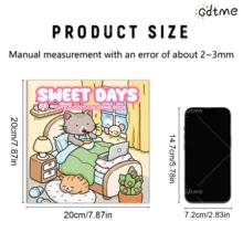 GDTME 《甜蜜的一天》涂色书，可爱又温馨，包含24页，让您在涂色中放松身心，缓解压力。适合作为返校文具，或作为婚礼、音乐节、复活节、妇女节的礼物。送给家人和朋友也很棒，还可以用作办公用品或房间装饰。 - 甜蜜的日子 - 查看 8