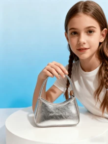 Fashionable Girl's Handbag, New Crescent Moon Bag, Little Girl's Small Bag, Princess Bag, Girls' Coin Purse, Mini Bag, Super Cute Handbag, Christmas Gift, Birthday Gift, Candy Bag, Lipstick Bag, Personalized Small Bag, Street Snack Bag, Accessory Small Bag, Bag, Runway Bag In Gold, Silver, White - Multicolor - View 12