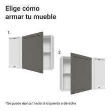 Alacena Gabinete Superior Cocina Madesa Vik 94cm BG - Blanco y Gris - Ver 4