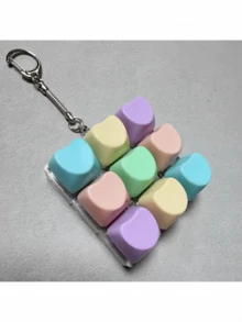 Cat Shaped Keychain Stress Relief Finger Toy, Mechanical Keyboard Switch Tester, Keychain, Desktop Decor, Phone Charm, Creative Novelty Anti-Anxiety Fidget Toy, Phone Accessory - Multicolor - View 22