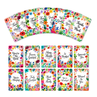 18 Tarjetas de agradecimiento motivacionales, surtido de citas inspiradoras y notas de gratitud en cartulina premium, para oficina, aula o regalos de aliento personal