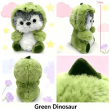 7.09" Cute Husky Plush Dog Small Size Sleeping Companion Doll Girlfriend Husky Pillow Plush Toy Birthday Gift For Men Plushies Stuffed Animals Valentine's Gifts Birthdaygift - Khủng long xanh - Xem 3