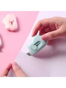 3 piezas Cortador de caja en forma de nube, bisturí, cuchillo utilitario, abrecartas, cortador de sobres, cortador de papel portátil en forma de nube con agujero para llavero - forma de nube - Ver 7