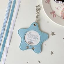 韩国时尚明星照片卡套，可爱女偶像3英寸照片收纳挂件，背包装饰钥匙扣礼物 - A - 查看 12