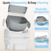 DEVOKO Automatic Self-Cleaning Cat Litter Tray 360° Fully Open Design, With APP Remote Control, Integrated Protection Automatic Cat Litter Tray For Multiple Cats - UK Plug(220-240V) - View 4