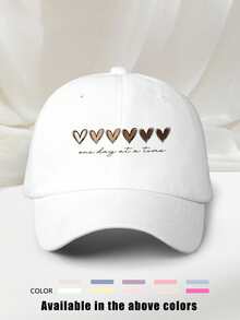 1 boné de beisebol ajustável e respirável com estampa "Chaafe Happy", chapéu de sol para golfe ao ar livre, chapéu de sol moderno com aba curva para mulheres e homens, adequado para todas as estações. - boné de baseball - Ver 24