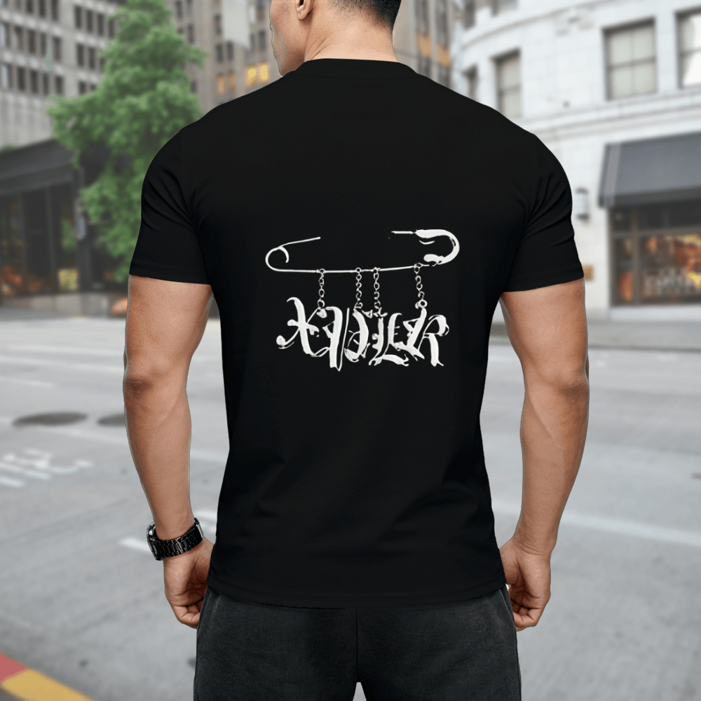 SamS And ColbyS Punk Pin Merch Short Sleeved T-Shirts For Men And Women, Pullovers, Round Neck Sportswear, Casual Wear - 黑色 - 查看 3