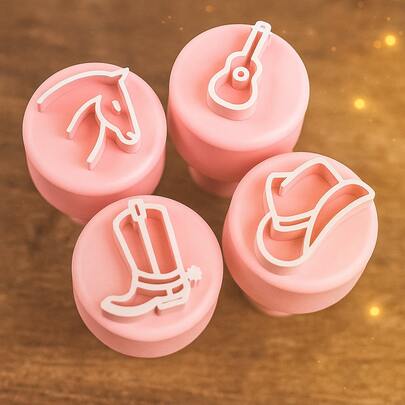 Kit Carimbos para Brigadeiro Docinho CallBoy Country Sertanejo Cavalo com 4 Peças