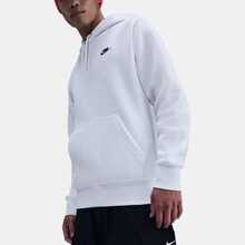 Nike Club Thermal-Lined Hooded Knit Sweatshirt For Men, White - 白色 - 查看 3